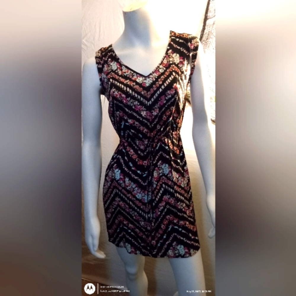Size small floral open back dress